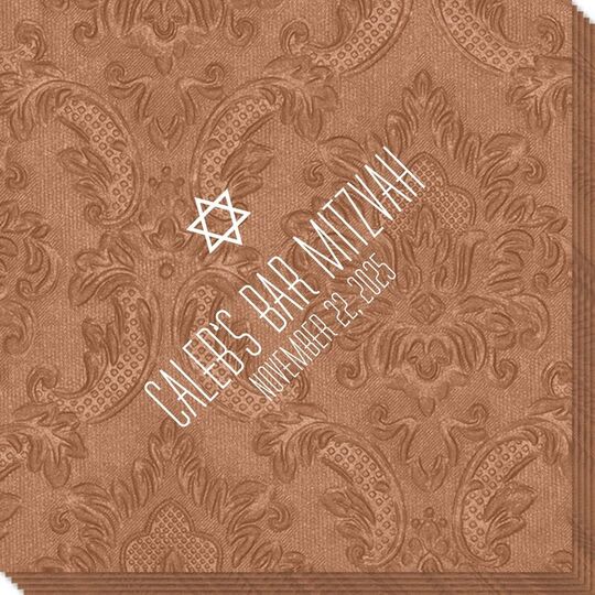 Little Star of David Carte Embossed Napkins